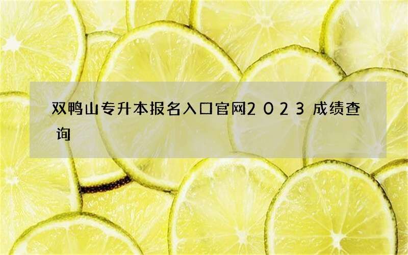 双鸭山专升本报名入口官网2023成绩查询