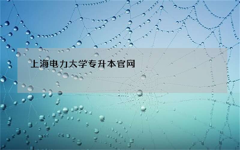 上海电力大学专升本官网