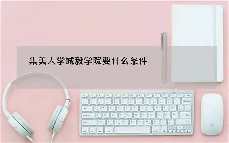 集美大学诚毅学院要什么条件