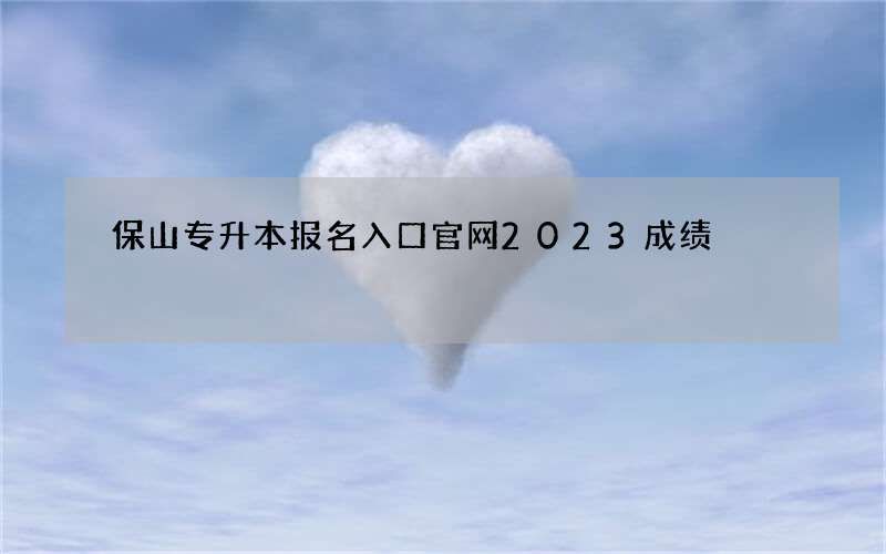 保山专升本报名入口官网2023成绩